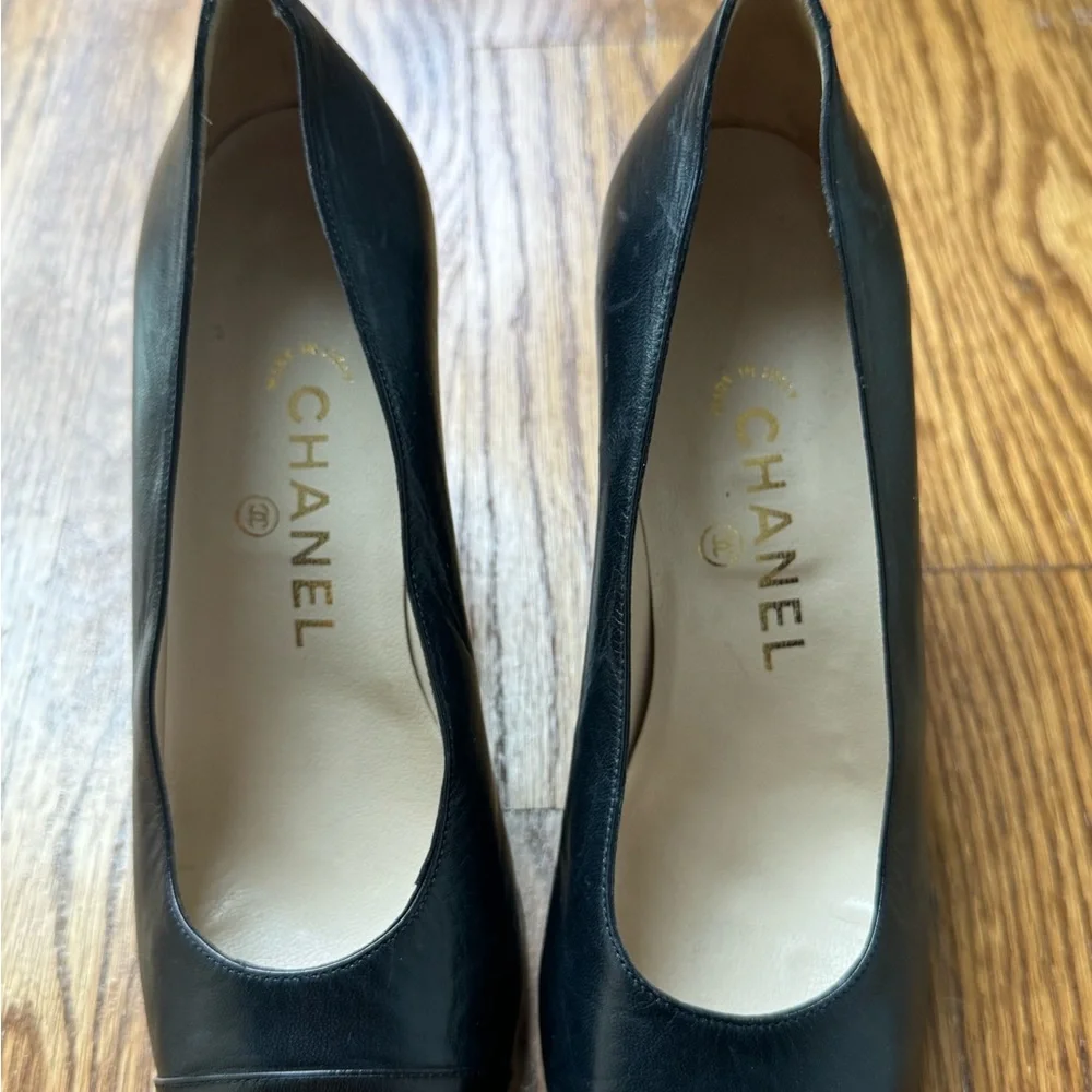 Chanel Black Leather Heels - Picture 4 of 8